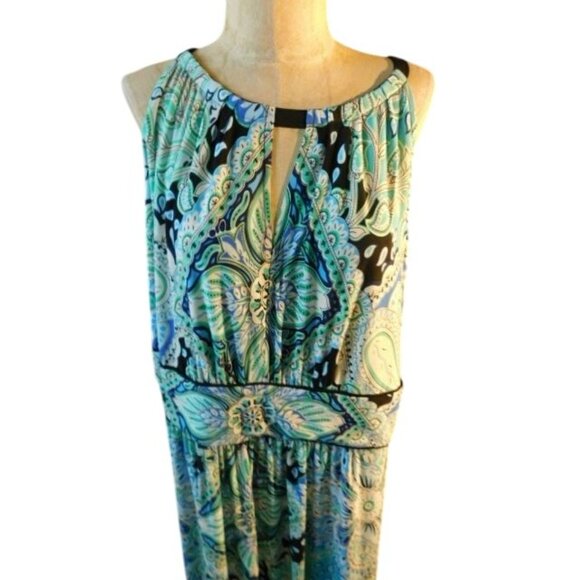 Avenue Size 18 Plus Size Gladiator Style Maxi Slinky Dress - Picture 3 of 3